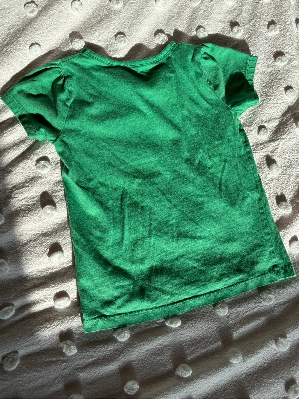 Mini Boden Puff Sleeve Appliqué Tee in Aloe with Mice & Dandelion - Picture 7 of 7